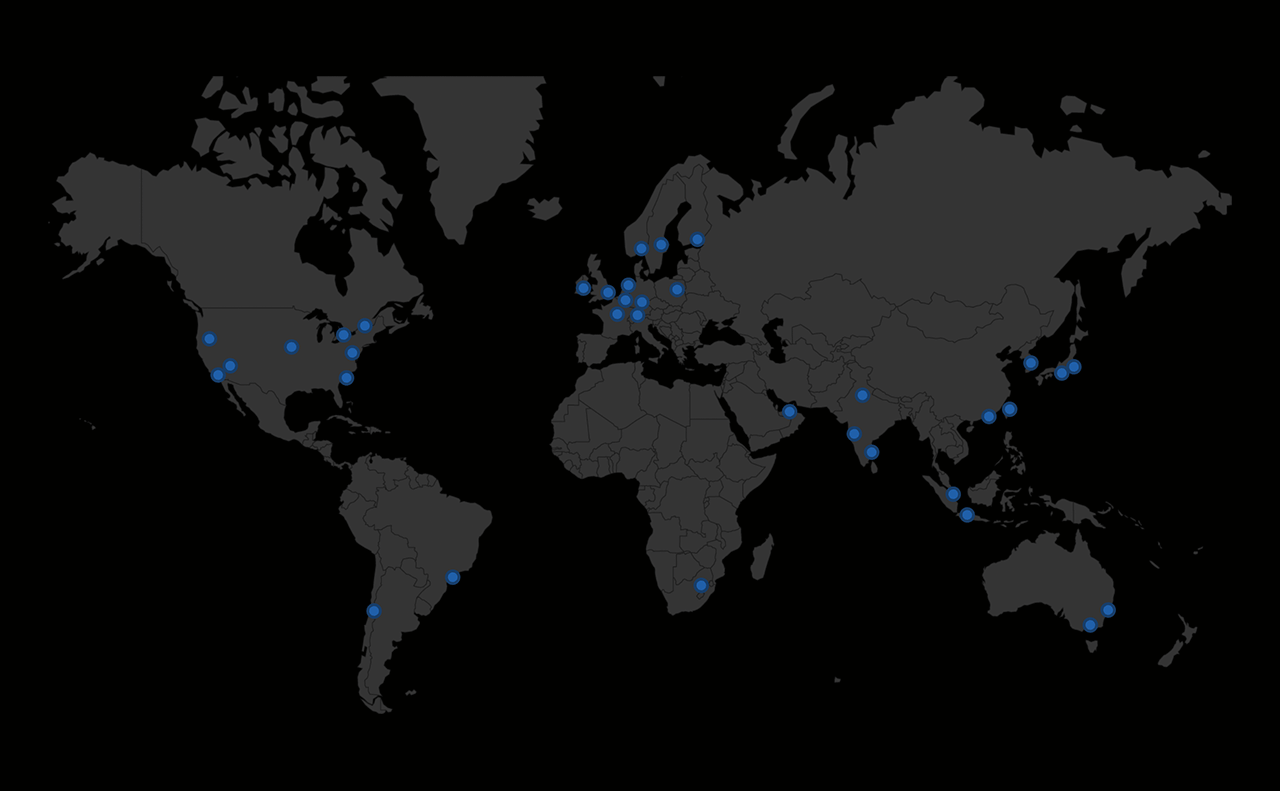 TTFB Test Locations